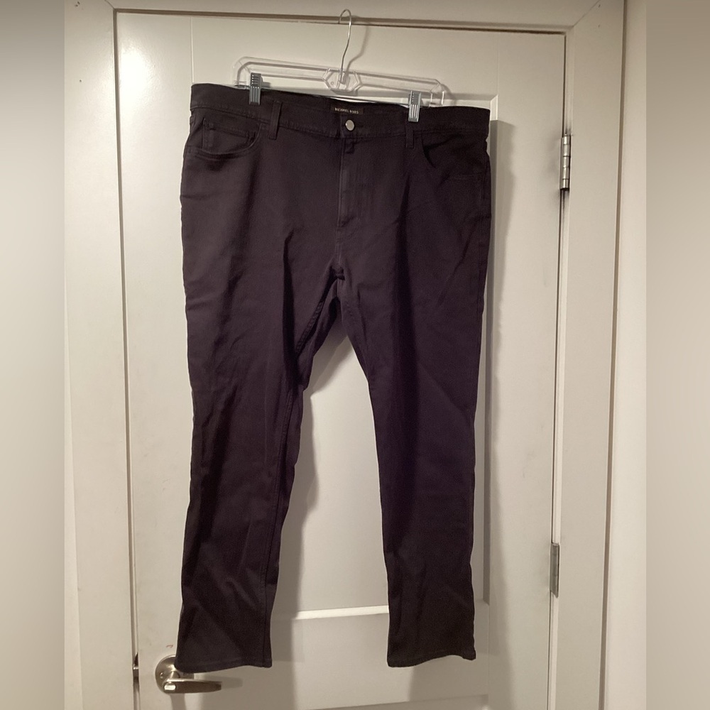 NWT Michael Kors Size 38W 30L Slim-Mid Rise Jeans Black